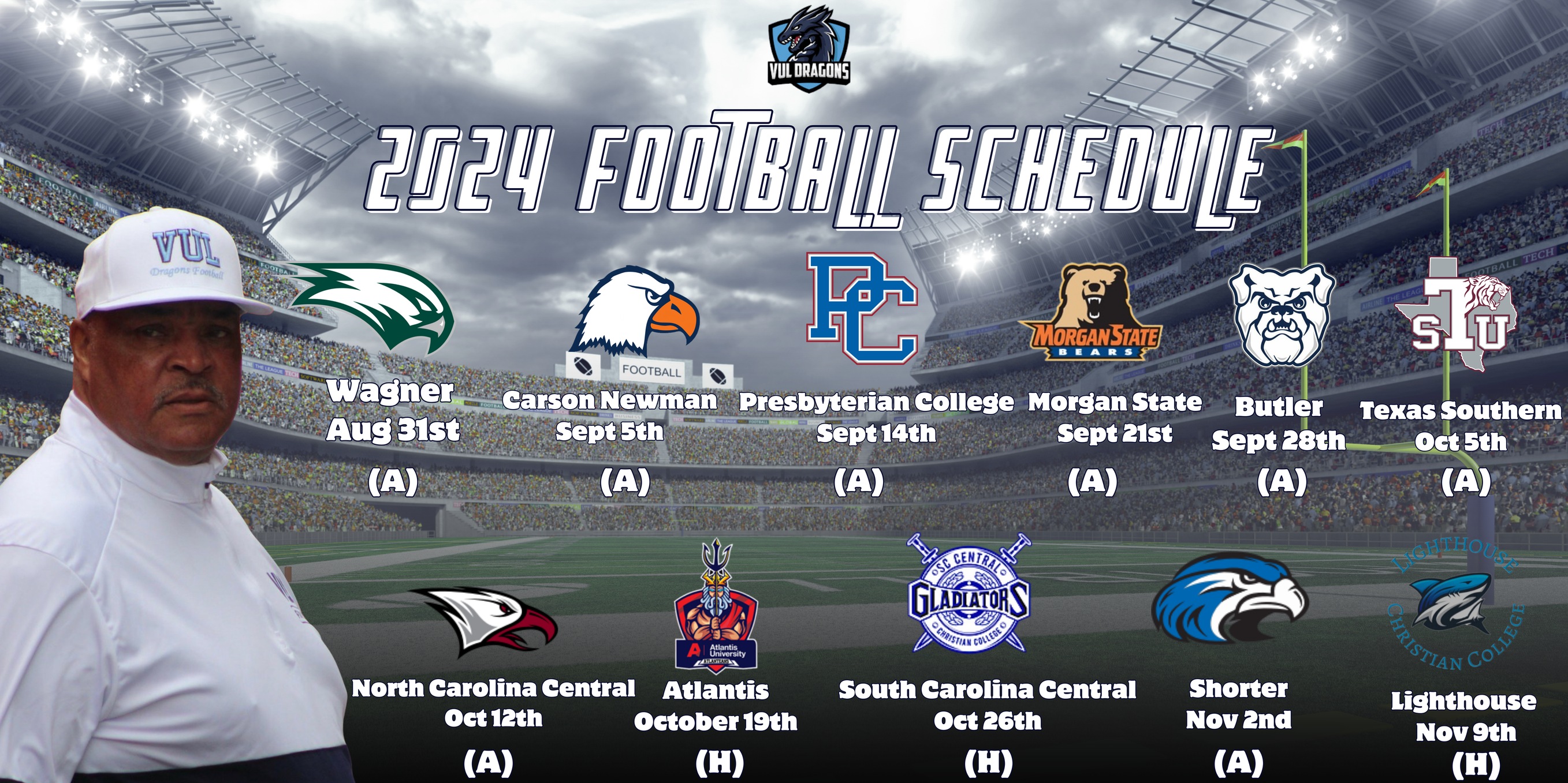 New 2024 VUL Dragons Football Schedule Unveiled