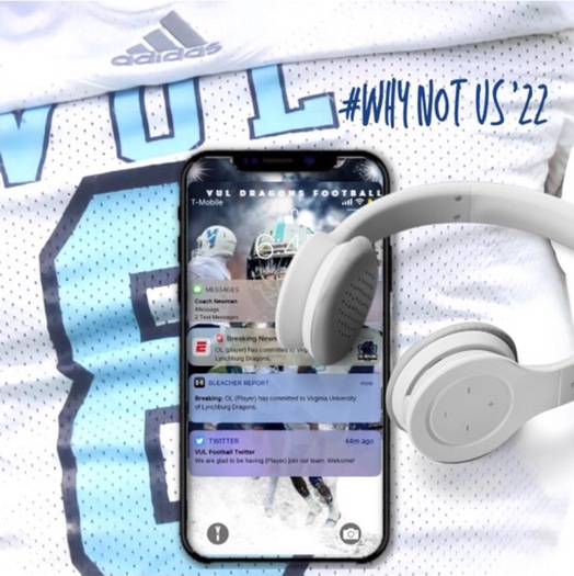 VUL FOttball Uniform with mobile device and wireless headphones